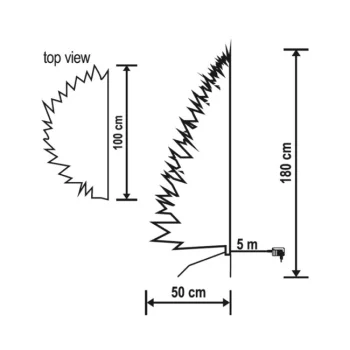 Home nazidna veštacka jelka 180cm sa osvetljenjem  KMF7/180-3 Home nazidna veštacka jelka 180cm sa osvetljenjem  KMF7/180-3